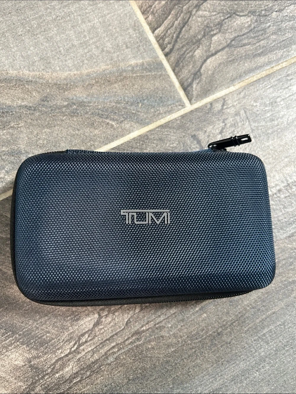 Tumi Navy Hard Shell Accessory Case